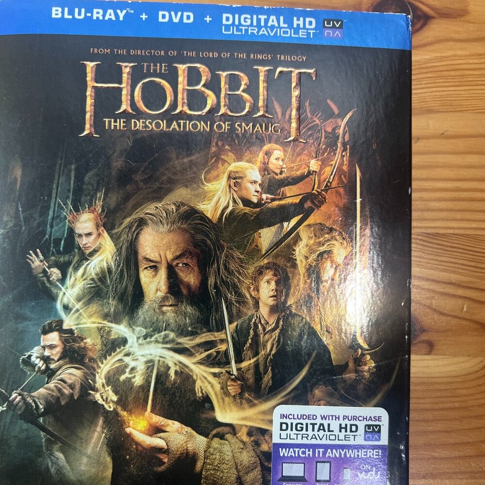 The Hobbit: The Desolation of Smaug (Blu-ray + DVD + Slipcover) Very Good $5
